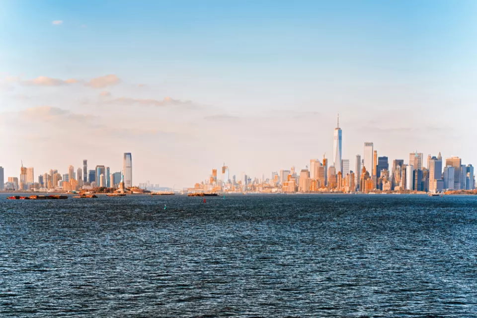 Lower Manhattan and the Hudson River